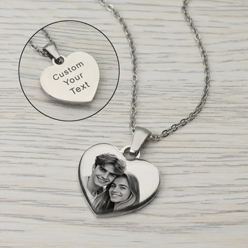Picture Necklace Personalized for Women,Custom Photo Love Heart Projection Pendant,Customized Valentine's Day gift,gifts for mom - The LaVie Jewelry