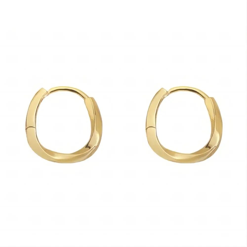 18K Gold Plated Silver Color Circle Hoop Earrings - LaVie Jewelery