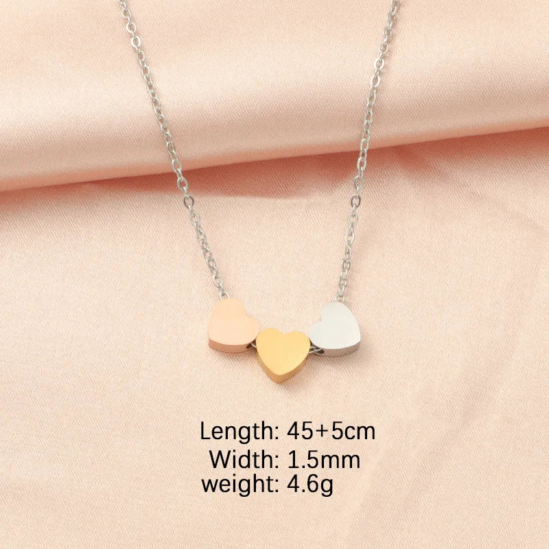 Stainless Steel Gold Silver Heart Pendant Necklaces - LaVie Jewelery