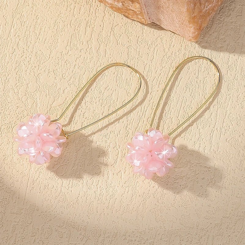 Flower Ball Versatile Elegant Long Earrings - LaVie Jewelery