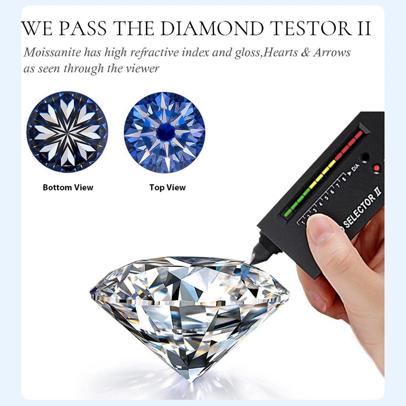 Luxary 925 Sterling Silver Real Moissanite Ring - LaVie Jewelery