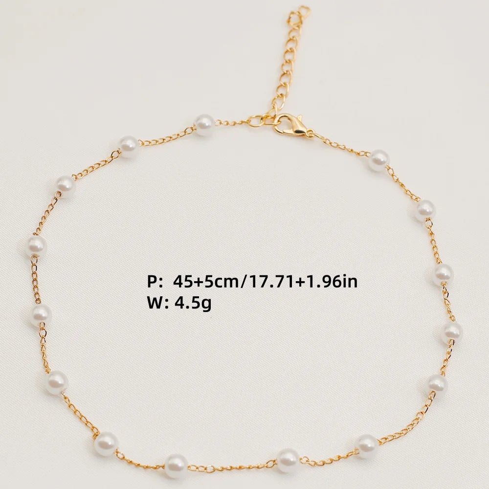 Gold Color Goth Beads Choker Neck Chain - LaVie Jewelery