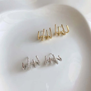 Crystal Rhinestone Claw Stud Earrings - LaVie Jewelery