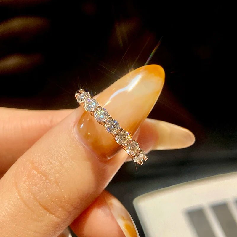 Luxary 925 Sterling Silver Real Moissanite Ring - LaVie Jewelery