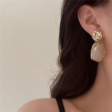 Korea Style Irregular Resin Stud Earrings - LaVie Jewelery