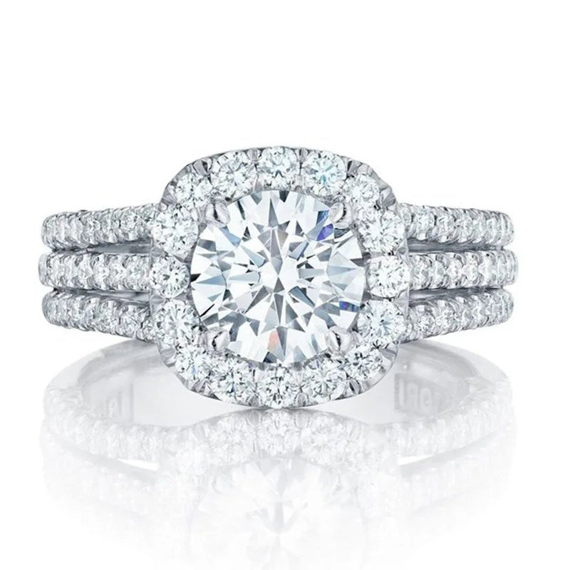 Luxary Moonso Gold Silver Color Engagement Ring - LaVie Jewelery