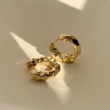 Irregular Oval Hoop Earrings - LaVie Jewelery