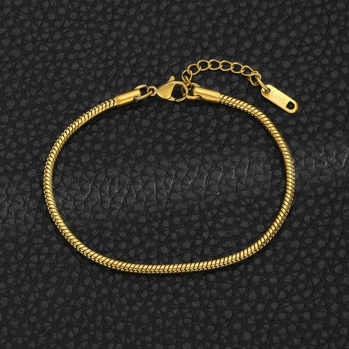 Stainless Steel Round Bone Chain Bracelet - LaVie Jewelery