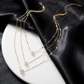 Multi - layer Star Heart Shape Water Drop Pendant Chain Necklace - LaVie Jewelery