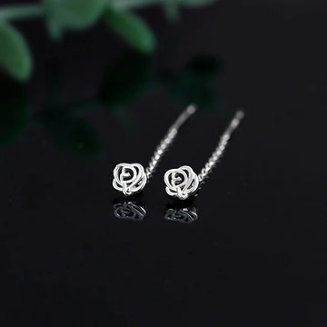 Korean Style Long Tassel Heart Drop Earrings - LaVie Jewelery