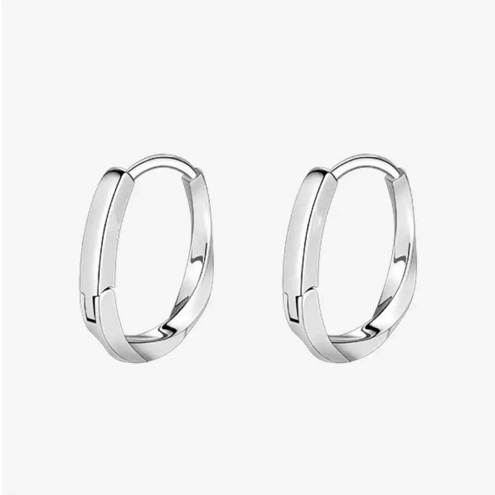 18K Gold Plated Silver Color Circle Hoop Earrings - LaVie Jewelery