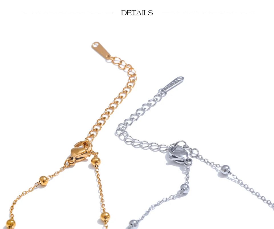 Stainless Steel Flower Chain Fashion Necklace - LaVie Jewelery