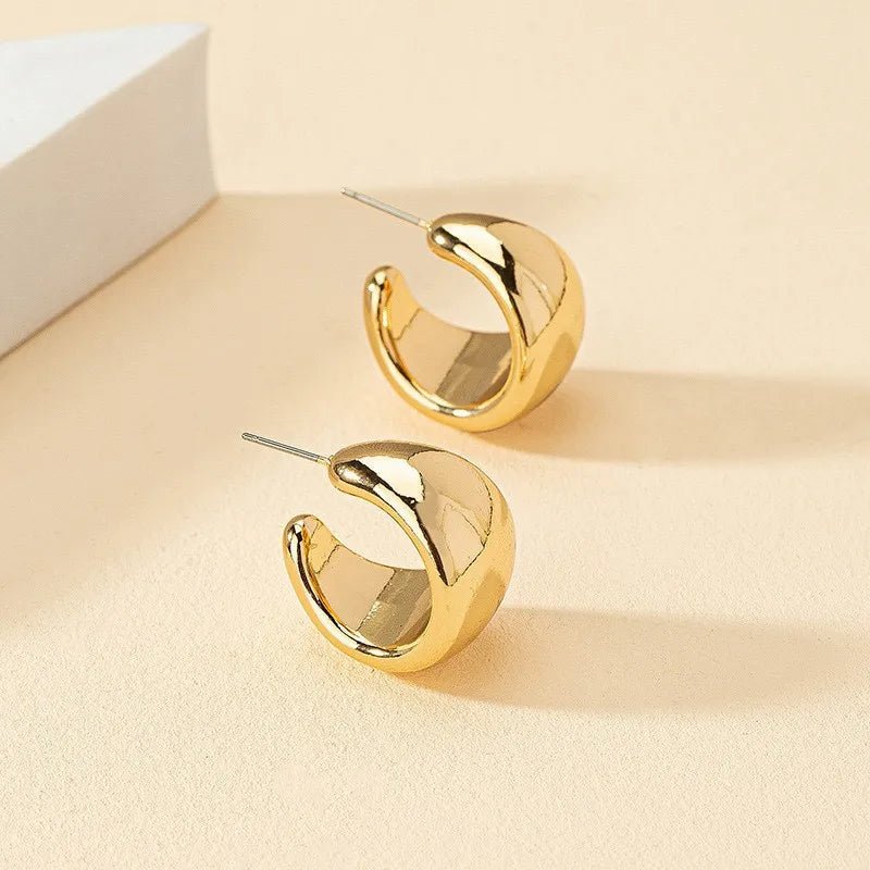 Stainless Steel Round Circle Hoop Earrings - LaVie Jewelery