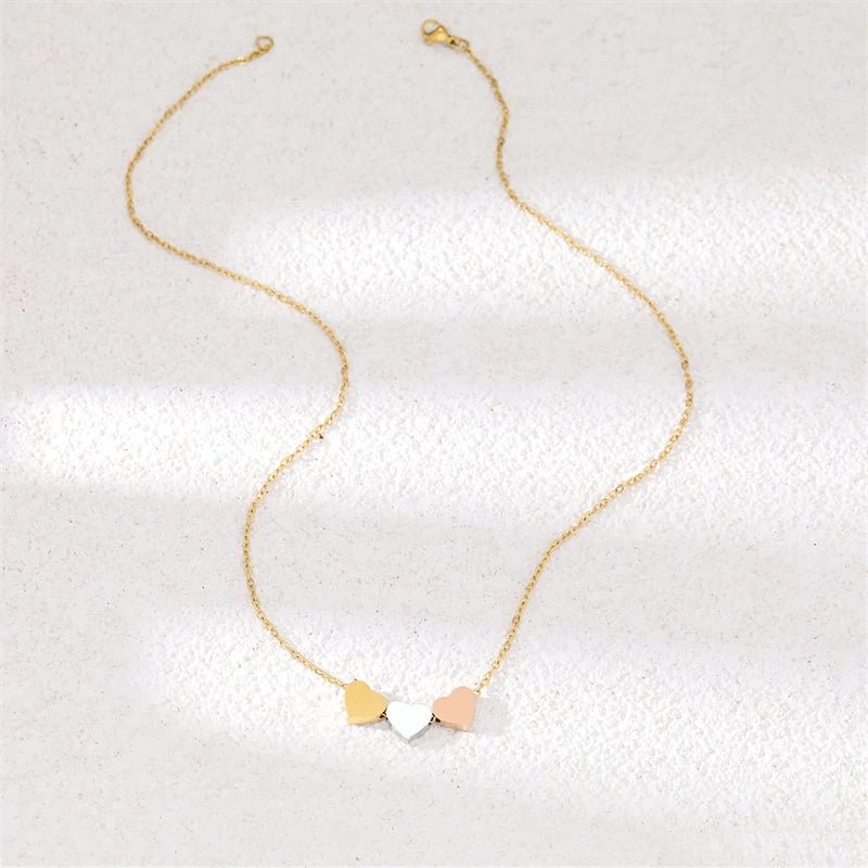 Stainless Steel Gold Silver Heart Pendant Necklaces - LaVie Jewelery