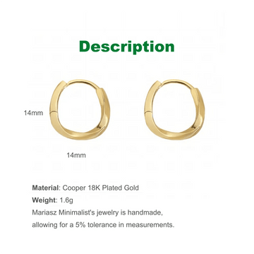 18K Gold Plated Silver Color Circle Hoop Earrings - LaVie Jewelery