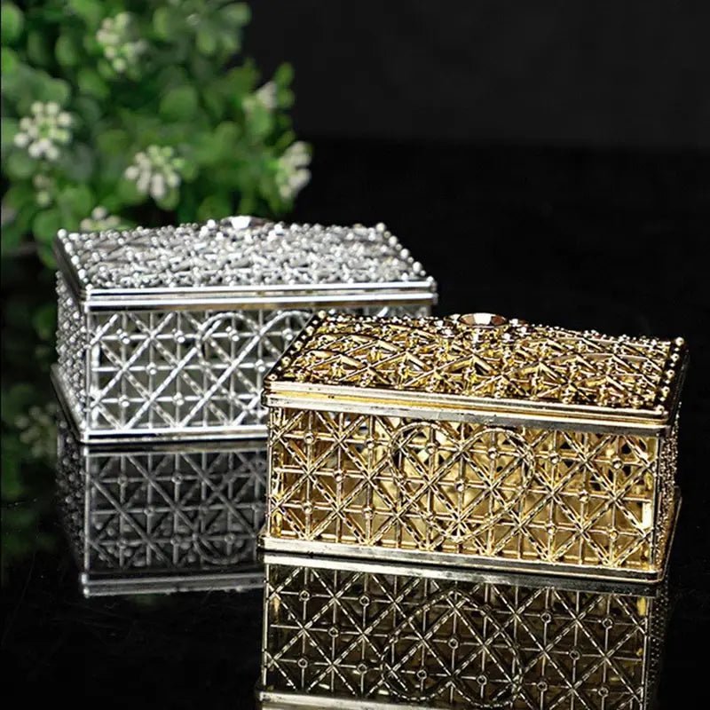 Mini Treasure Storage Jewelry Box Silver - color - LaVie Jewelery