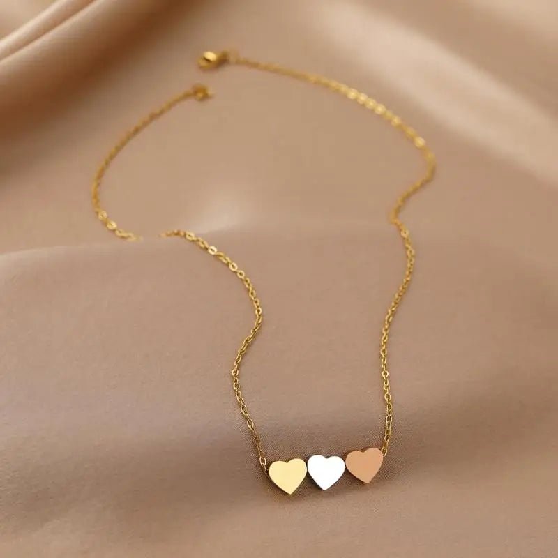 Stainless Steel Gold Silver Heart Pendant Necklaces - LaVie Jewelery