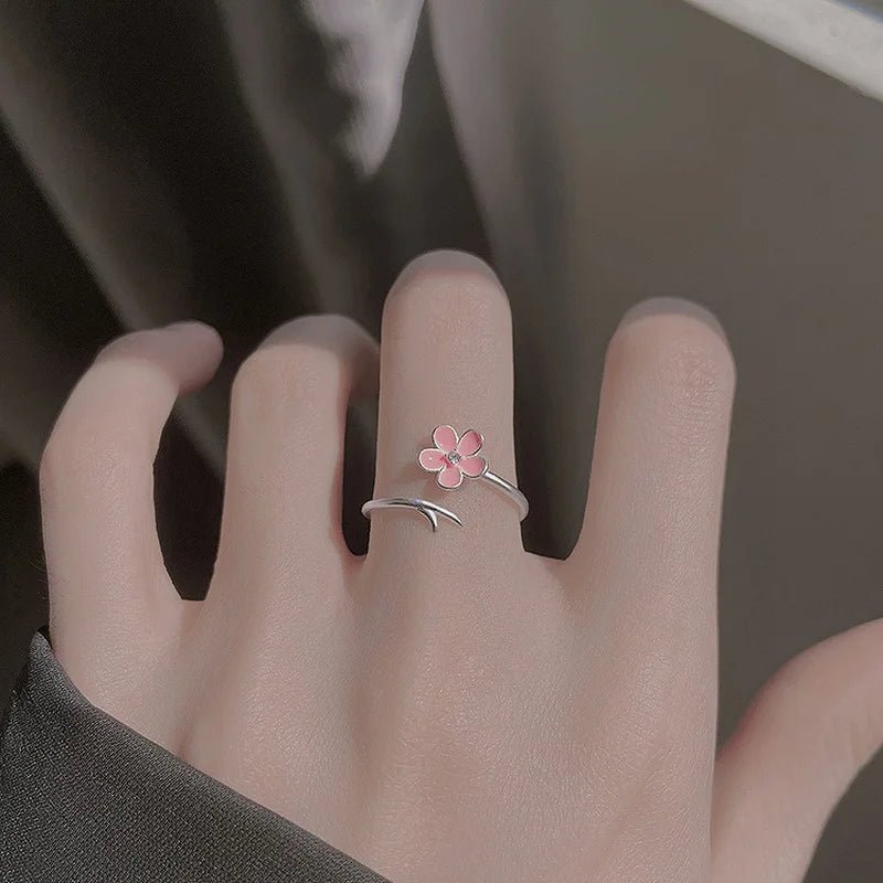 Cubic Zircon Flower Opening Rings - LaVie Jewelery