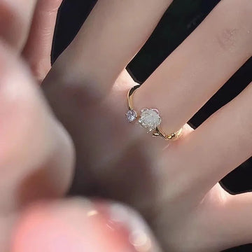 Cubic Zircon Flower Opening Rings - LaVie Jewelery