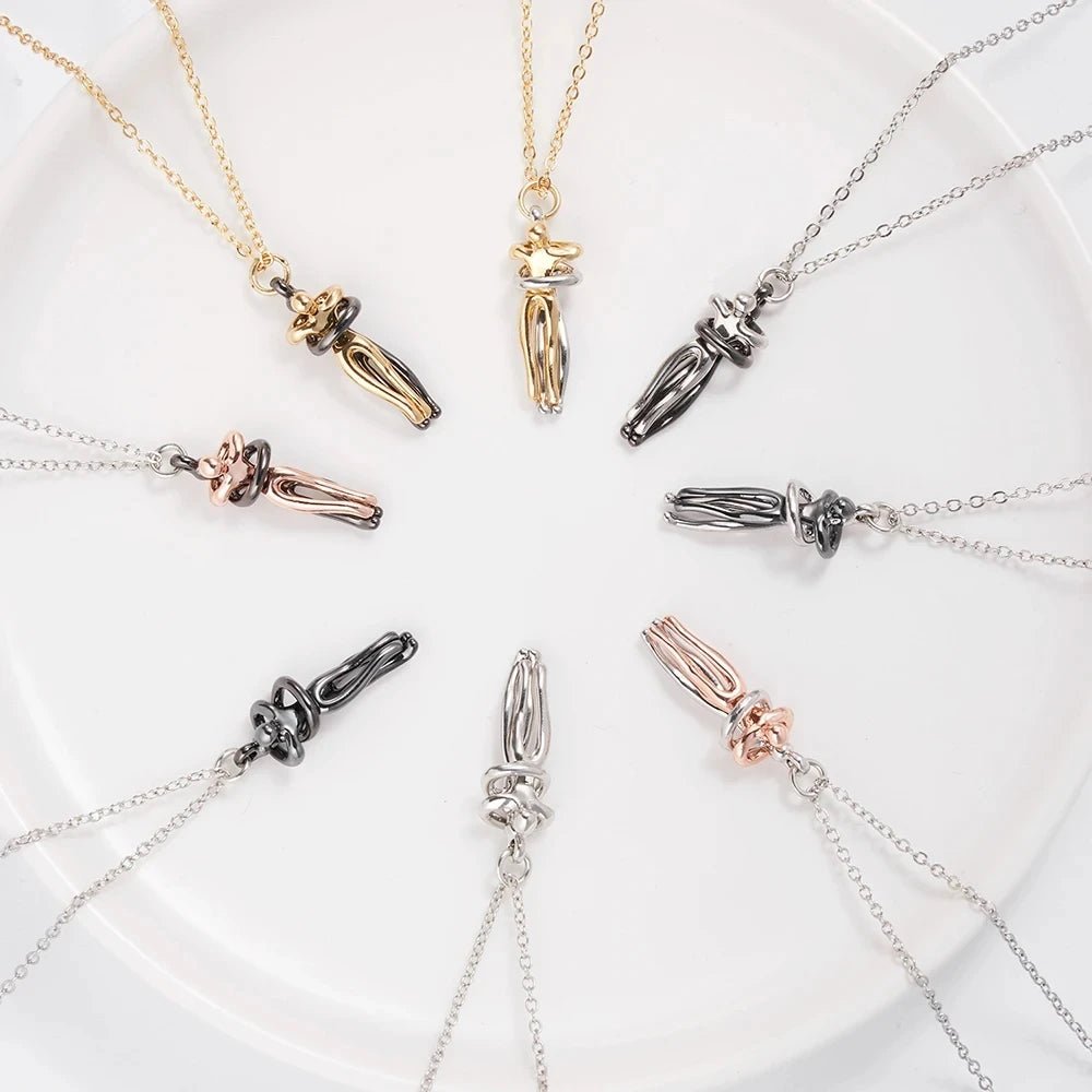 "The Eternal Embrace" Hugging Couple Necklace - The LaVie Jewelry